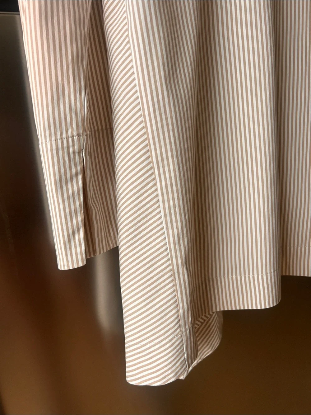 Lafayette 148 New York Striped Tunic Blouse Medium High Low Hem - Picture 8 of 10